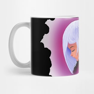 Girl with a red ribbon Mug